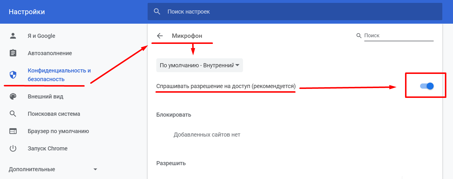 Windows ограничил доступ приложений к микрофону (Windows 10):