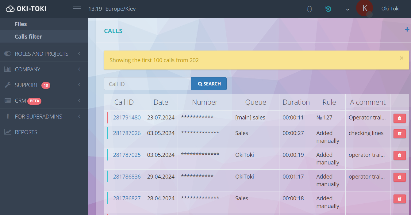 Call List
