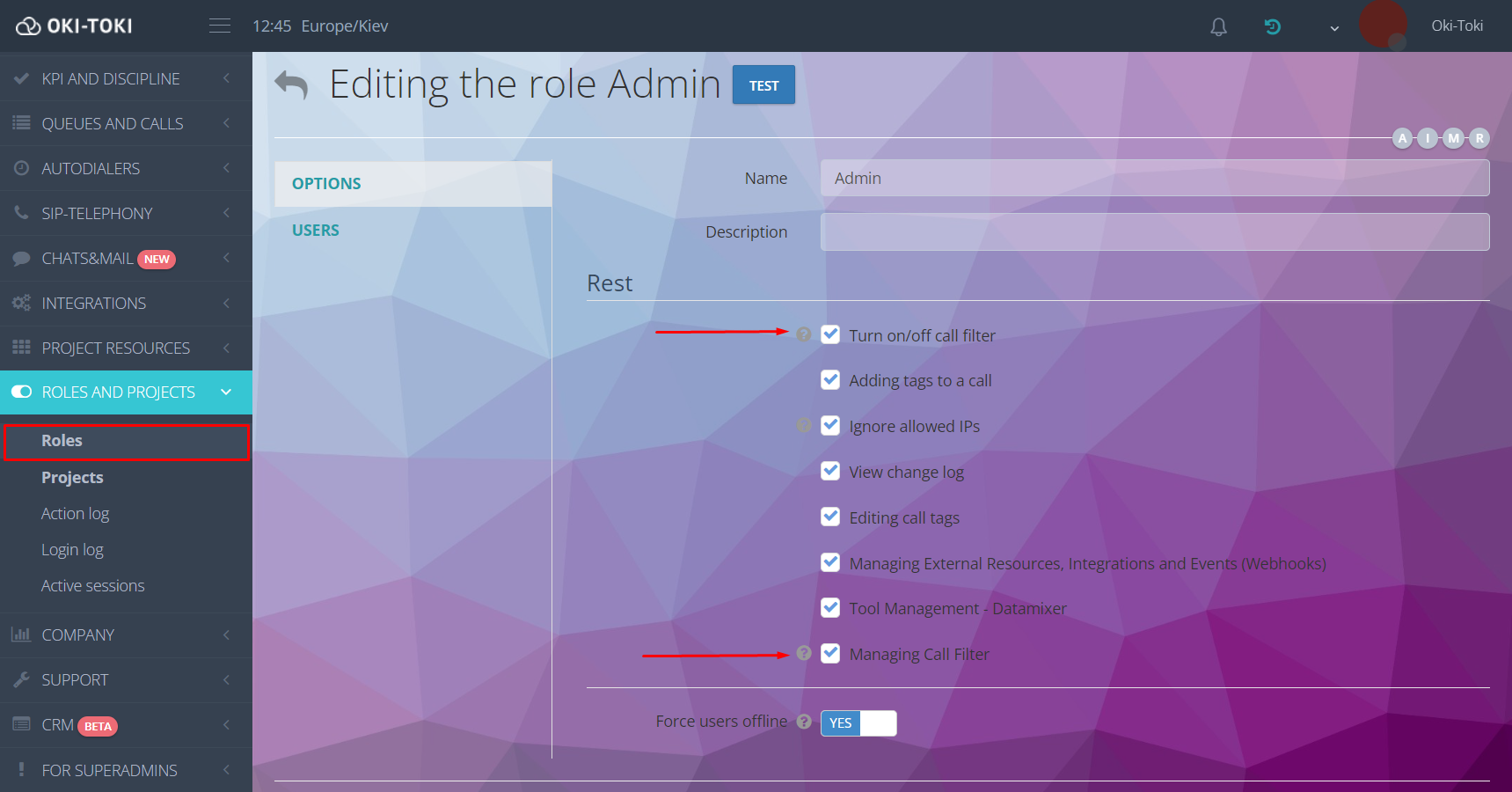 Access in Roles