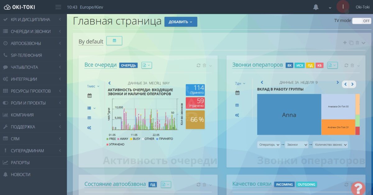 Виджеты Оки-Токи