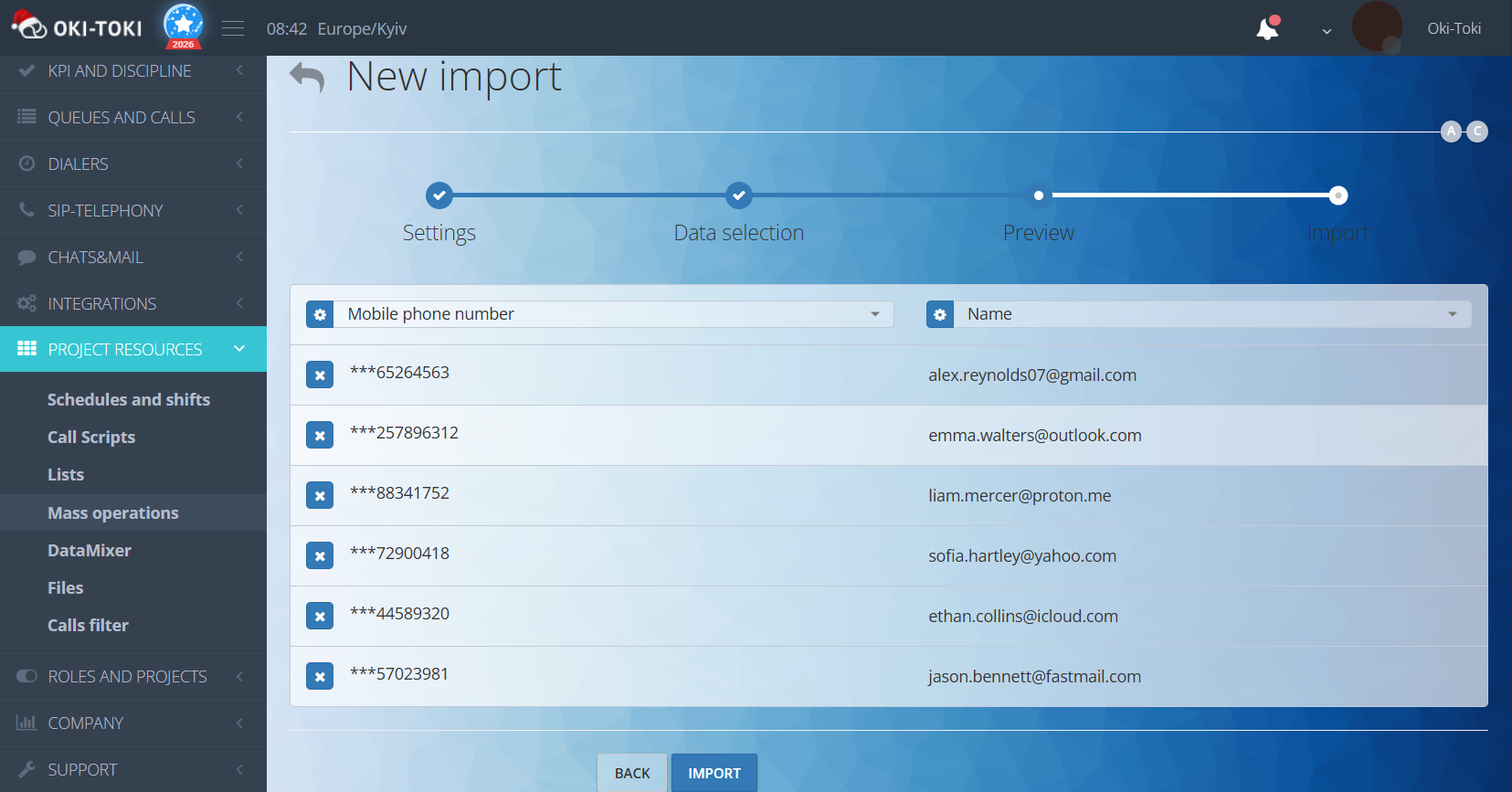 Import example