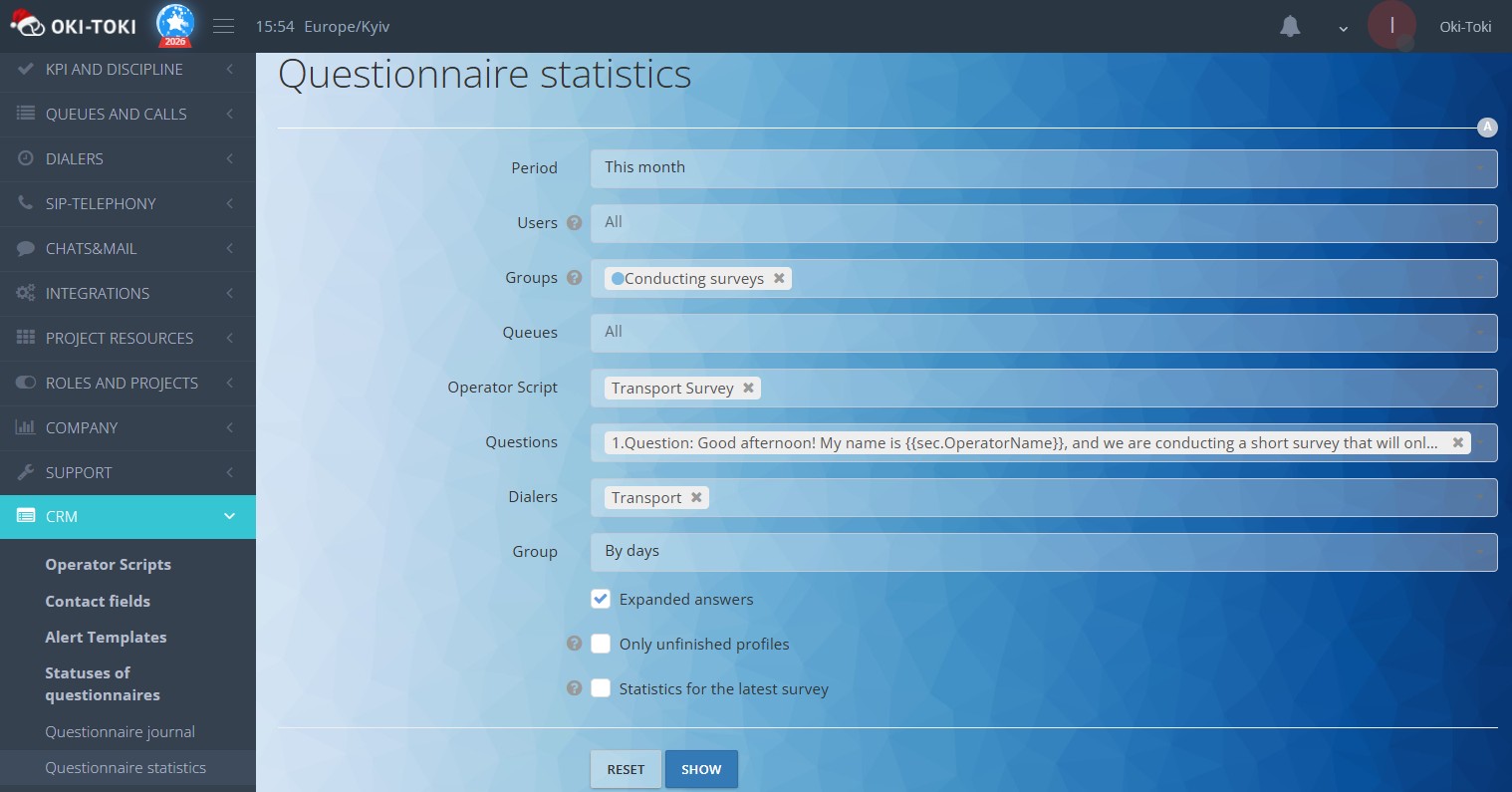Report Filters